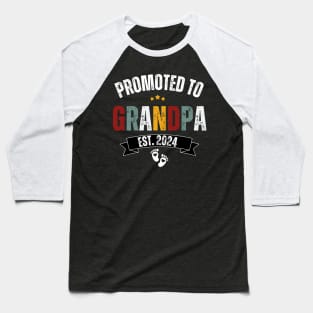 1st Time Grandpa EST 2024 New First Grandpa 2024 Baseball T-Shirt